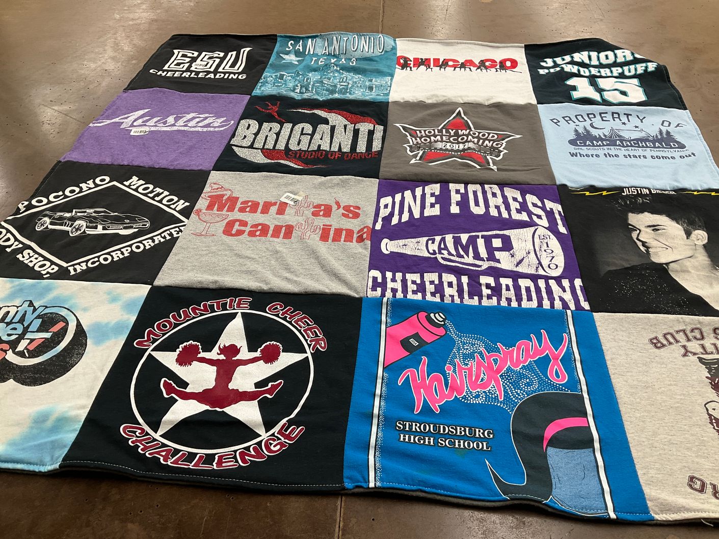 T-shirt quilt from stroudsburg high school by Kim from PA