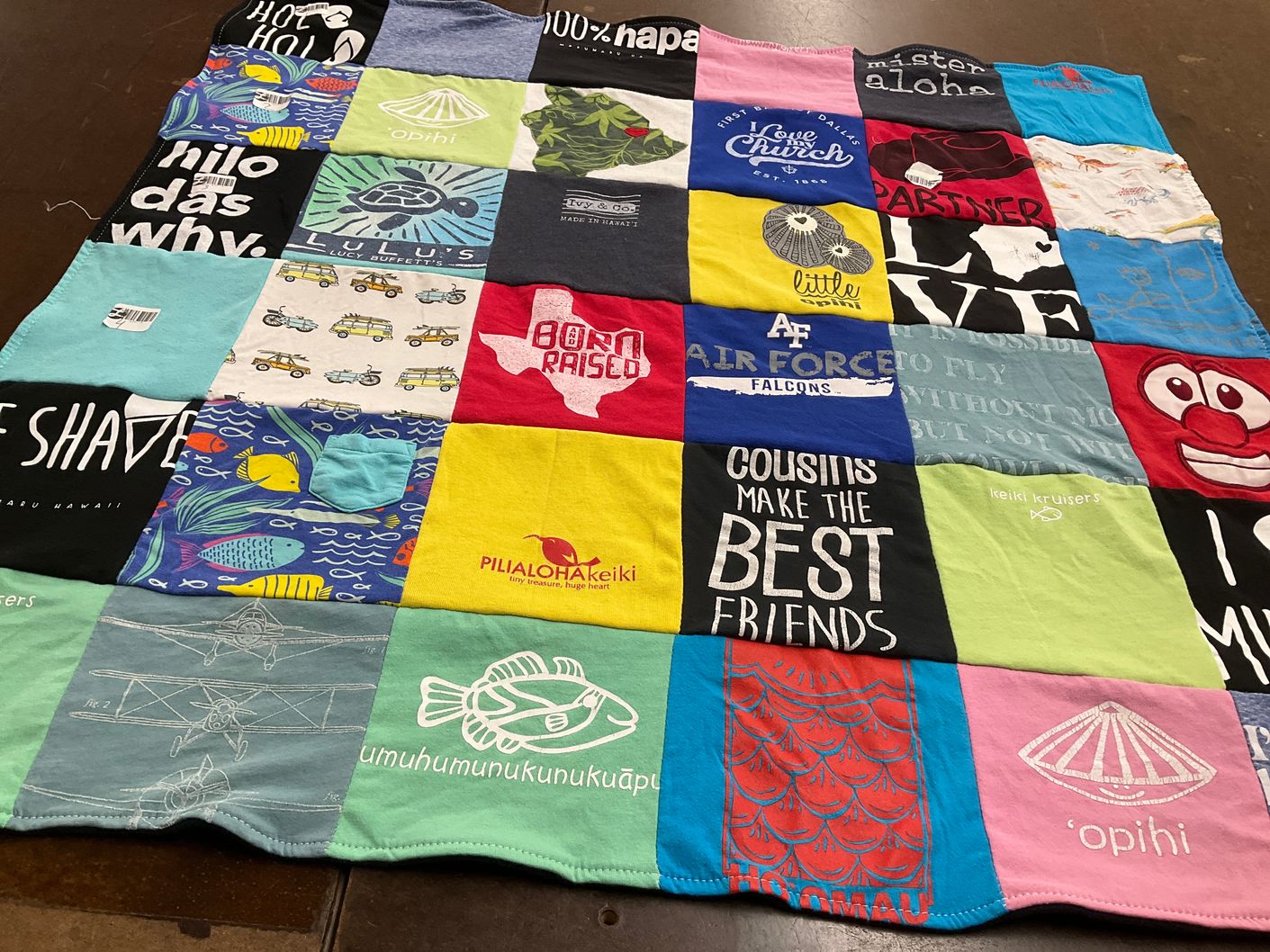 T-shirt quilt featuring air force falcons by ERIN from HI