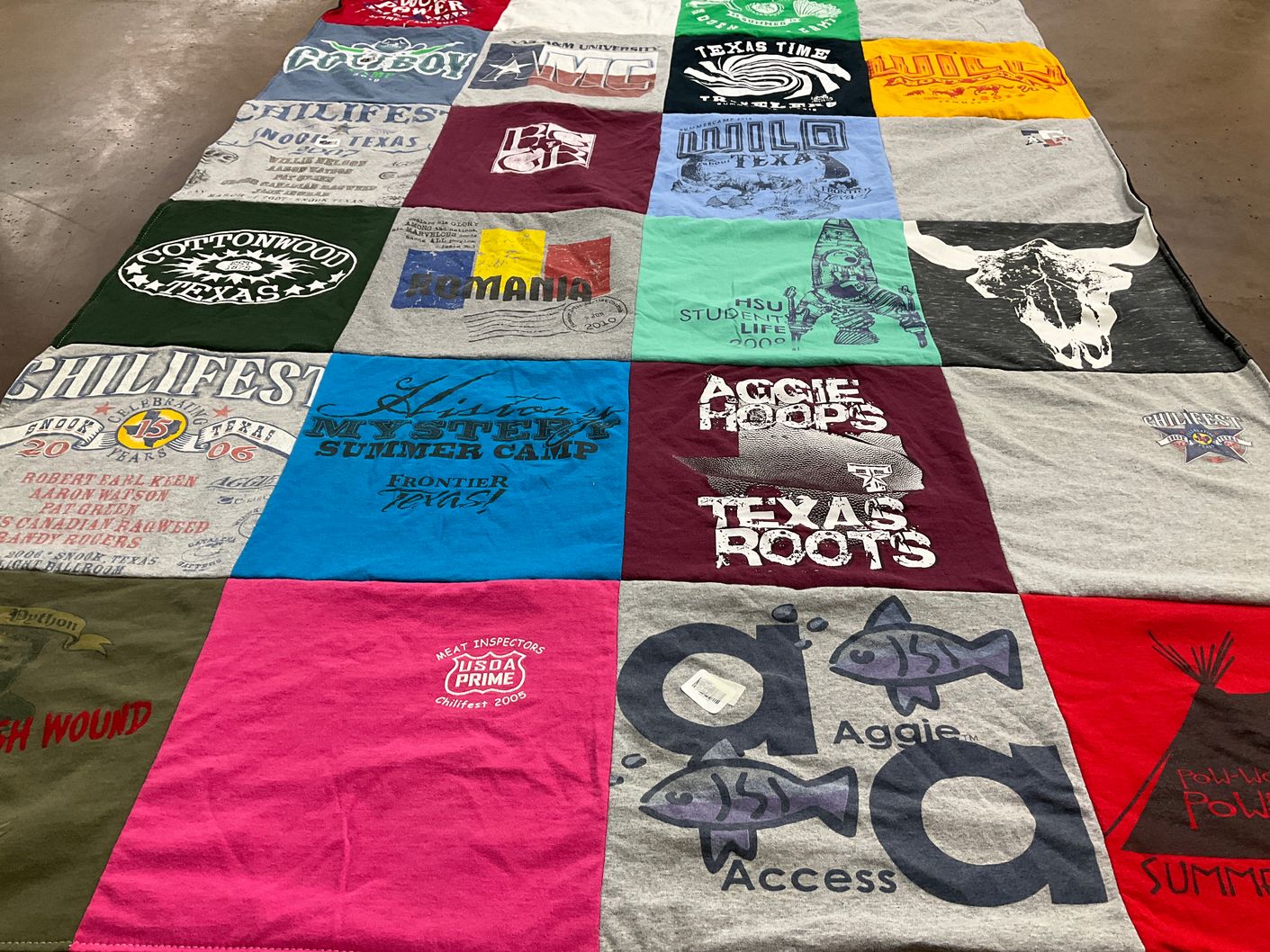 T-shirt quilt featuring texas tech university by ERIN from HI