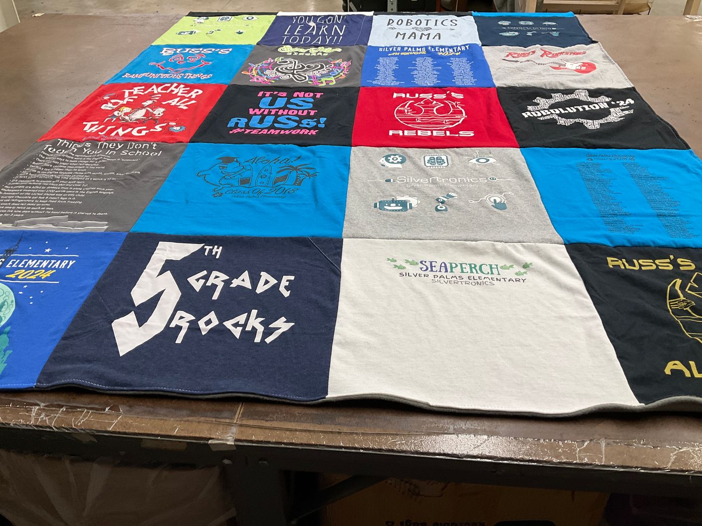 T-shirt quilt from silver palms elementary by Jessica from FL