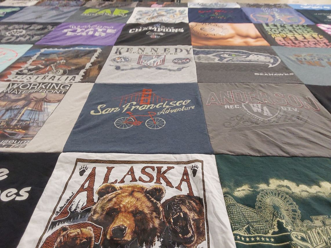 T-shirt quilt featuring seattle seahawks by George from TX