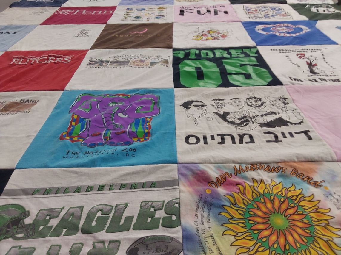 T-shirt quilt featuring philadelphia eagles by Andrea from NJ