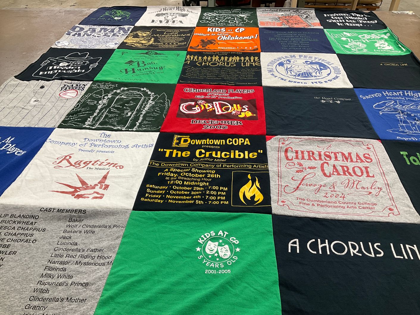 T-shirt quilt from cumberland county college by Amanda from NJ