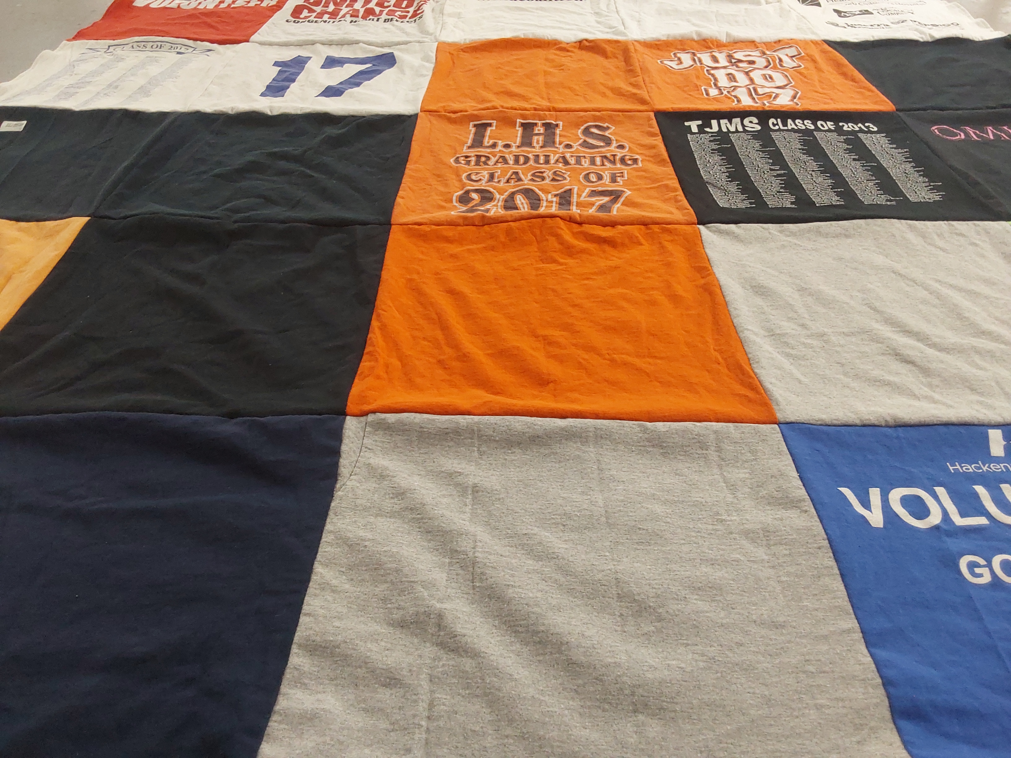 T-shirt quilt featuring ram, ram warriors by Sophia from NJ