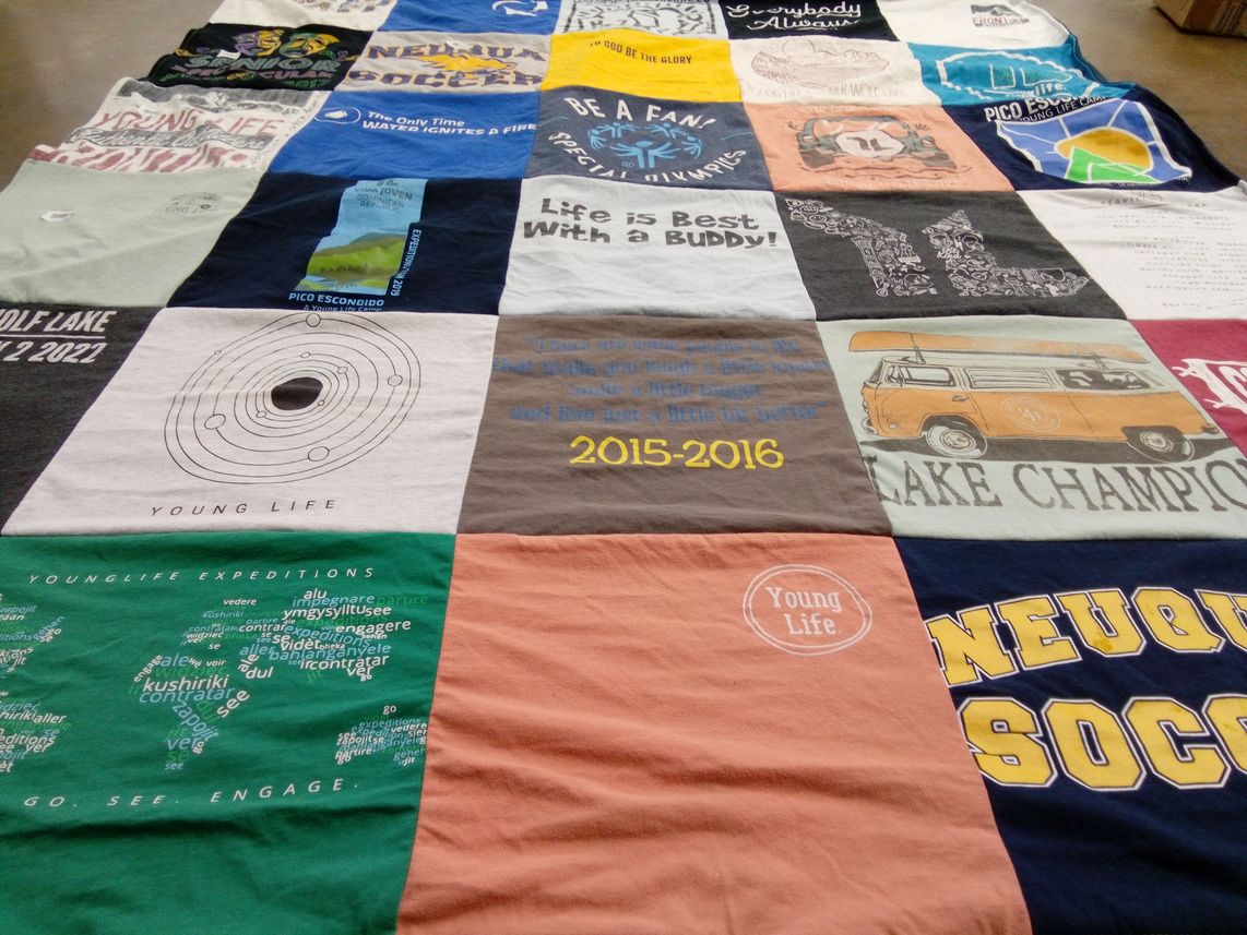 T-shirt quilt from neuqua valley high school by Aracelly from IL