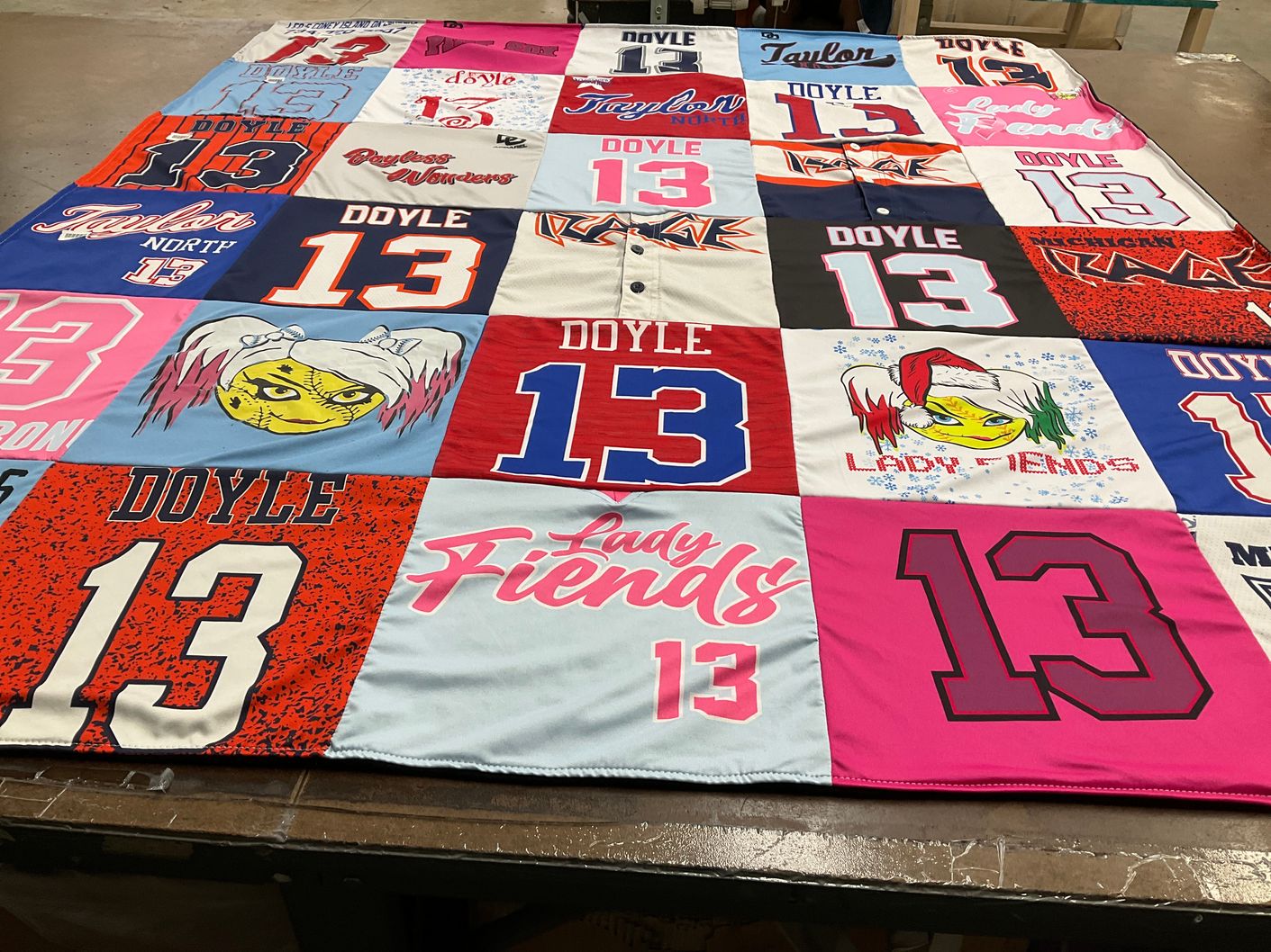 T-shirt quilt from taylor university by Beth from MI