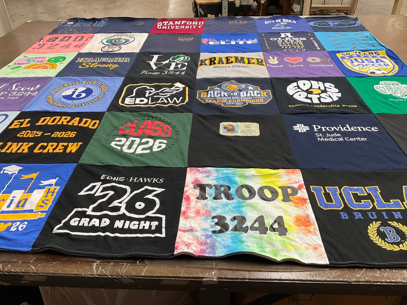 T-shirt quilt featuring ucla bruins by Kristina from CA