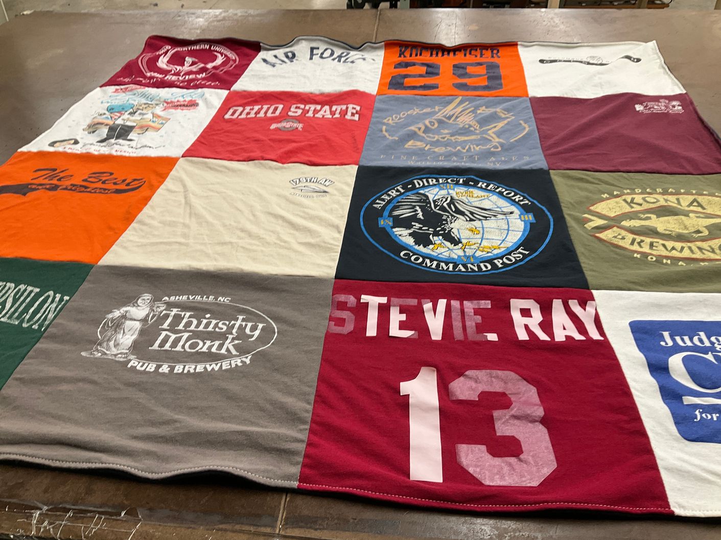 T-shirt quilt featuring air force academy football by Suzanne from OH