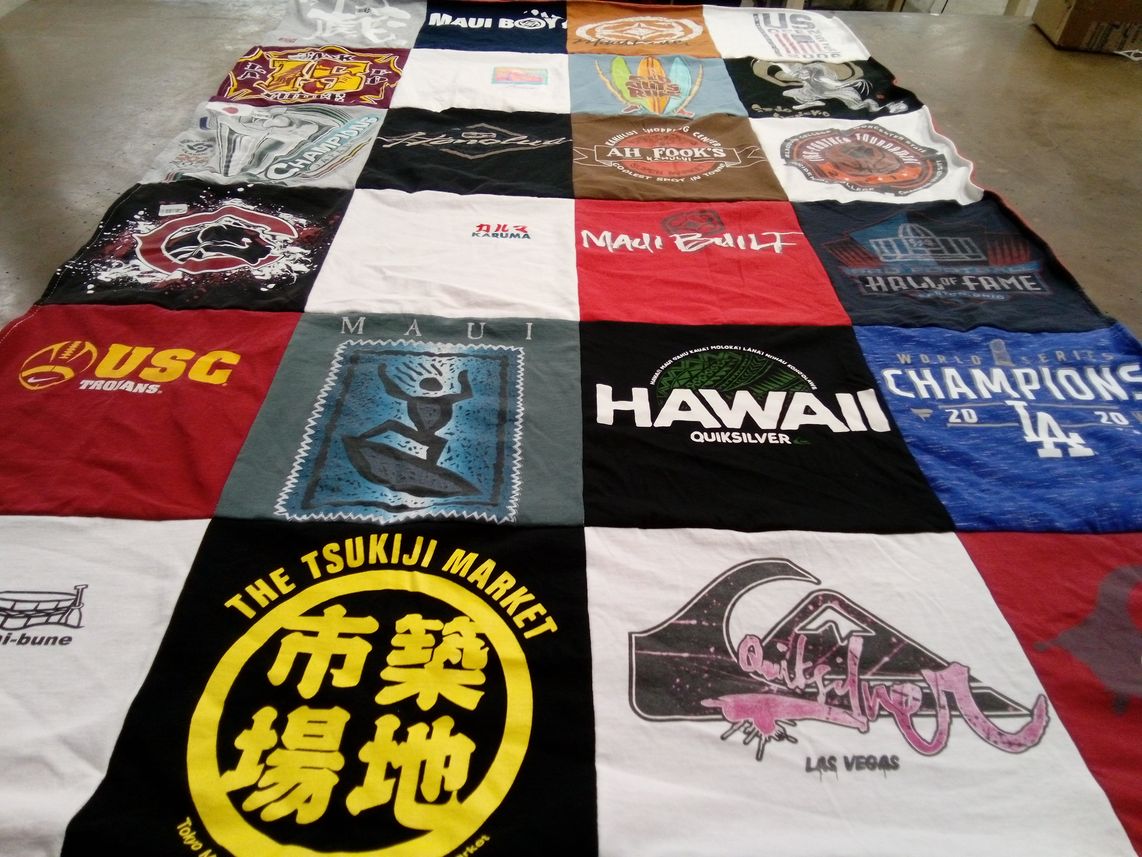 T-shirt quilt featuring usc trojans by Judy from CA