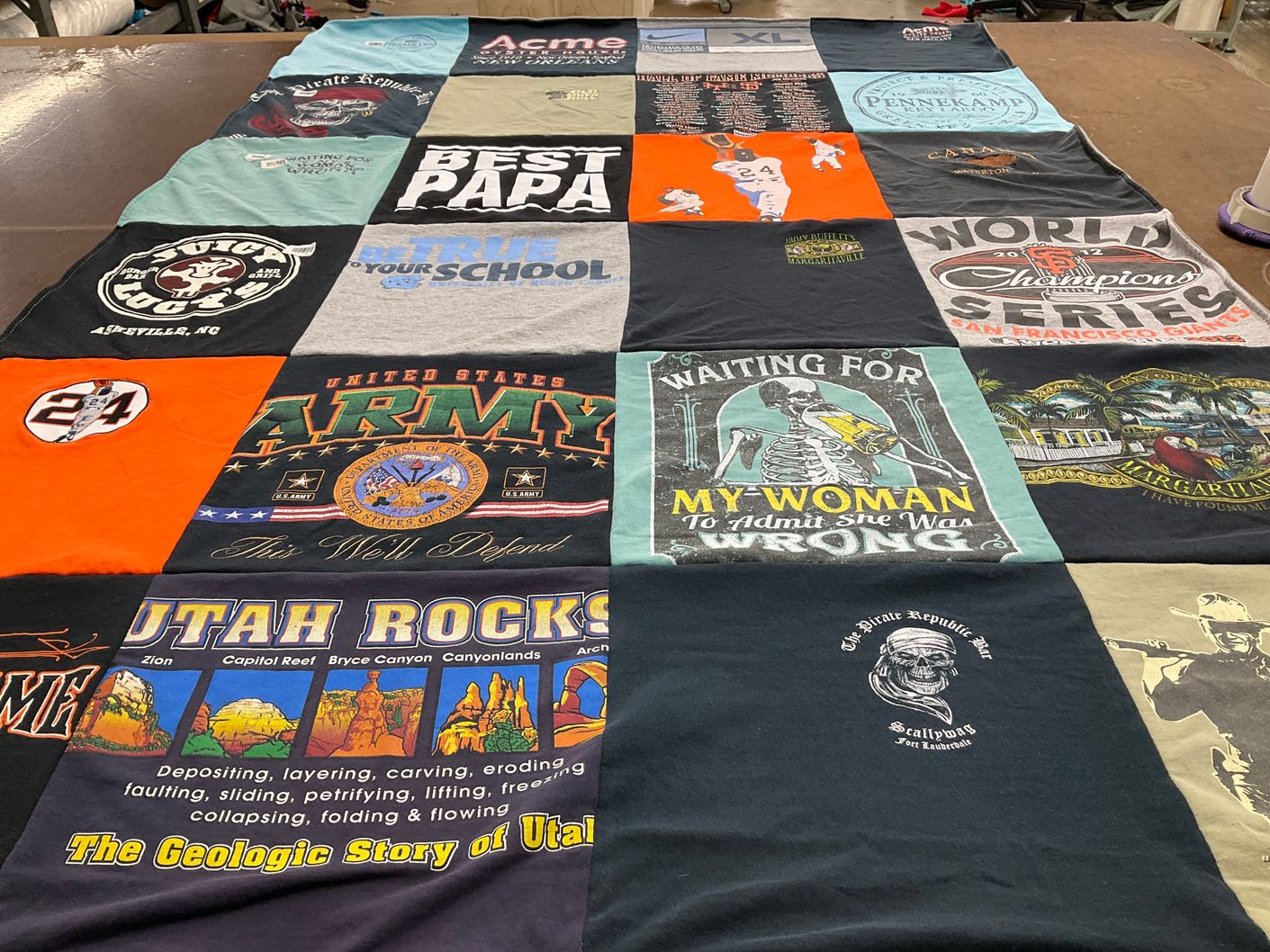 T-shirt quilt featuring san francisco giants by Deborah from NC