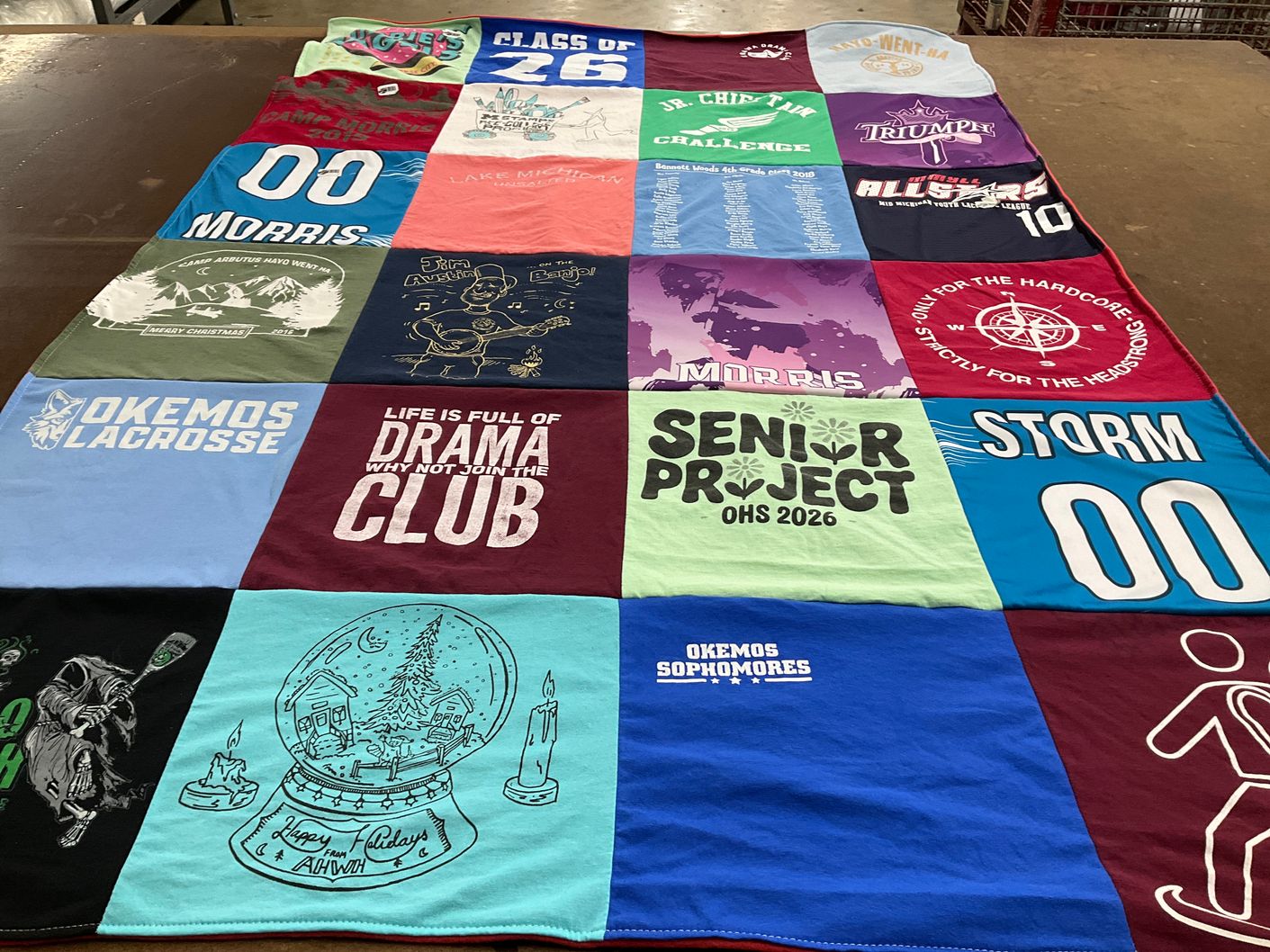 T-shirt quilt featuring okemos lacrosse by Danielle from MI