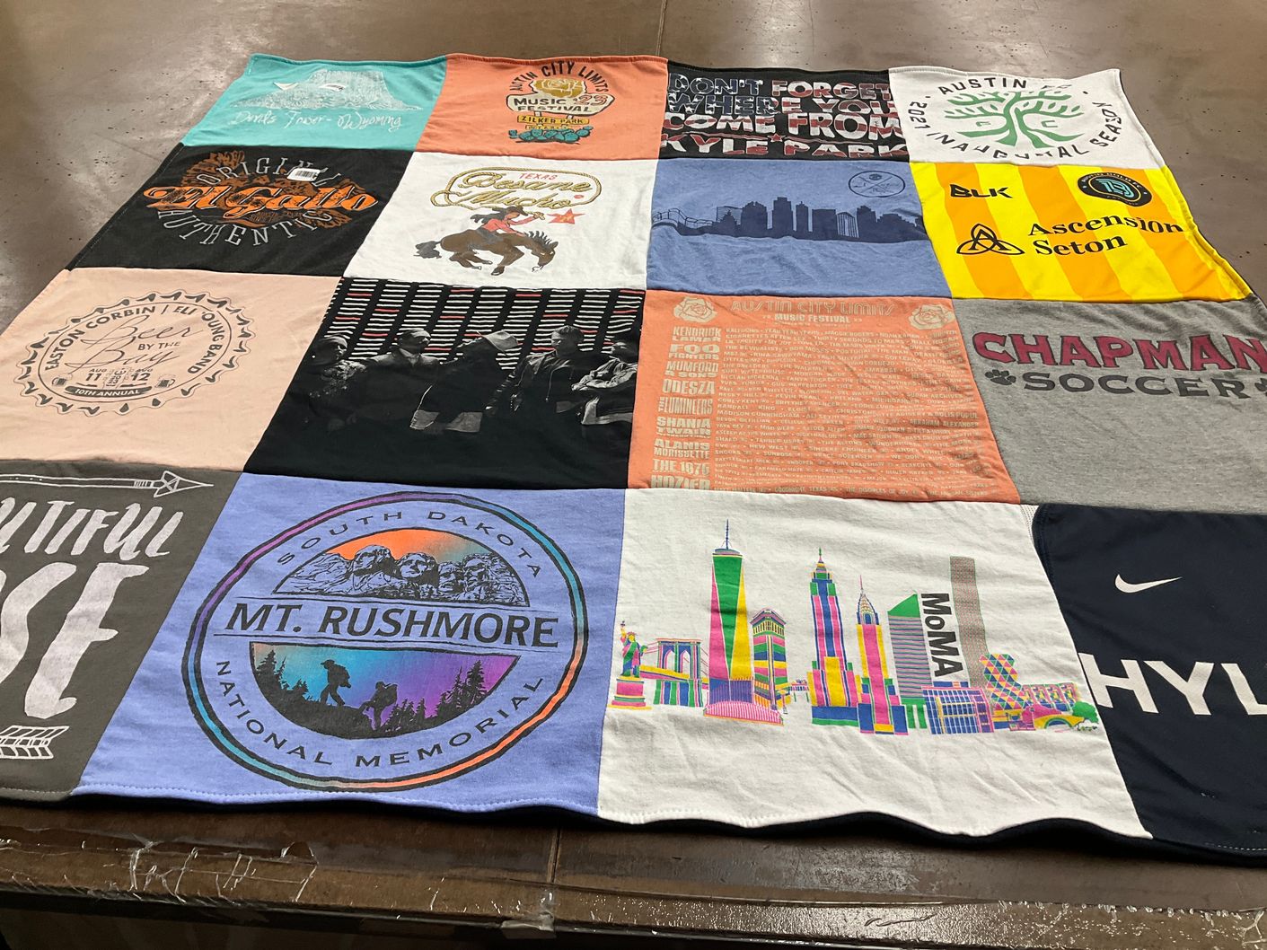 T-shirt quilt from chapman university by Annie from TX