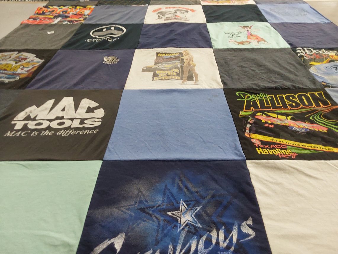 T-shirt quilt featuring dallas cowboys by John from VA