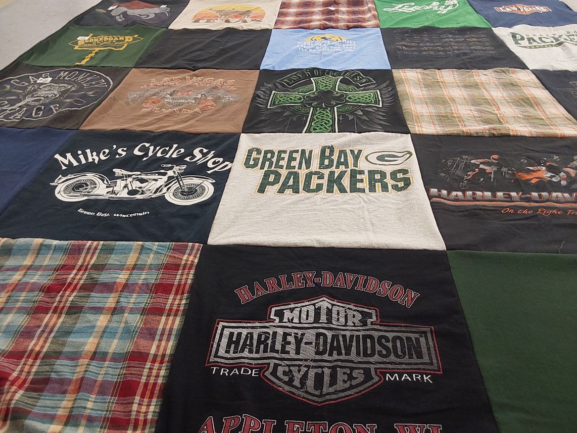 T-shirt quilt featuring green bay packers by Alice from WI