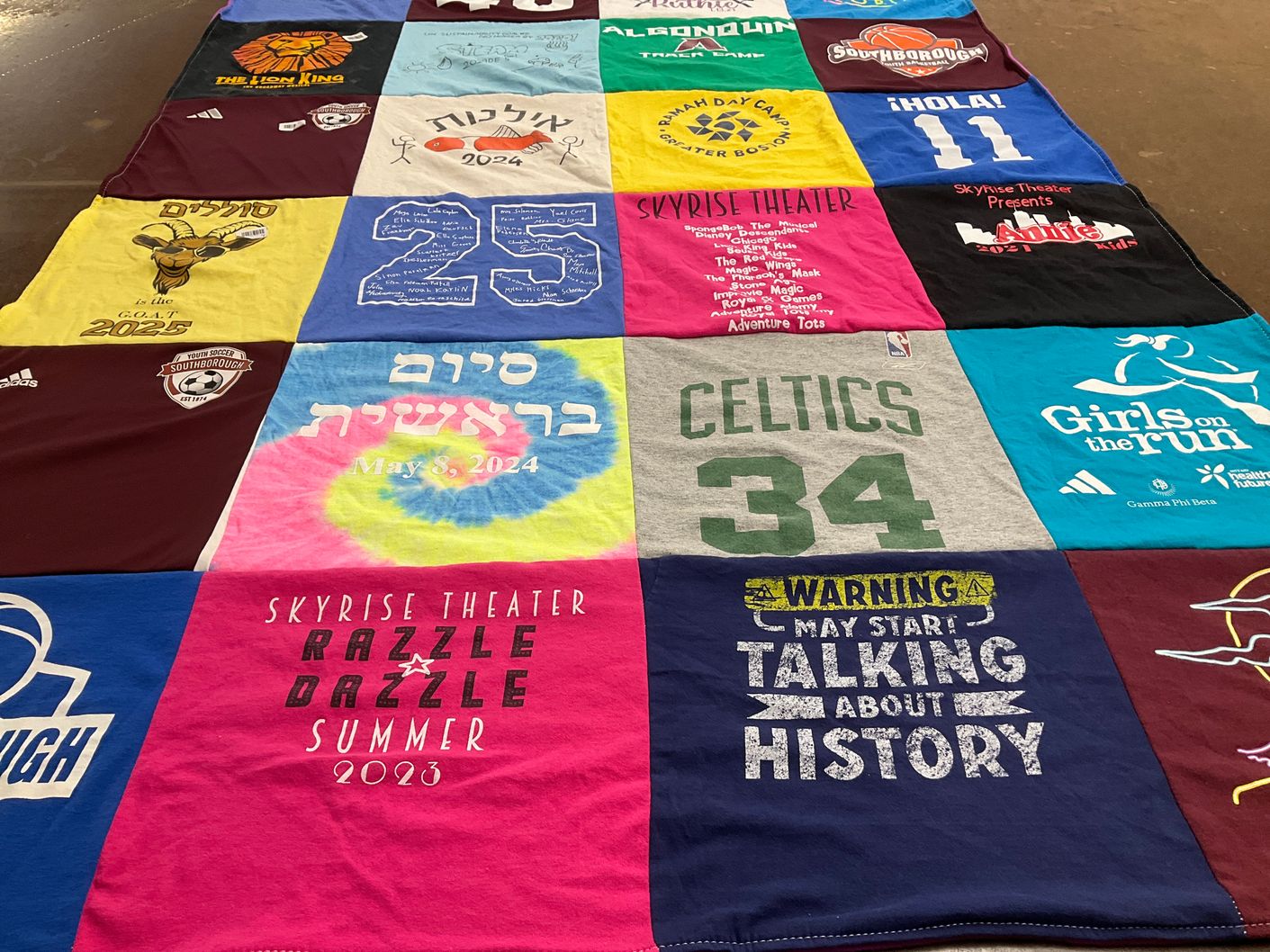 T-shirt quilt featuring boston celtics by Julie from MA