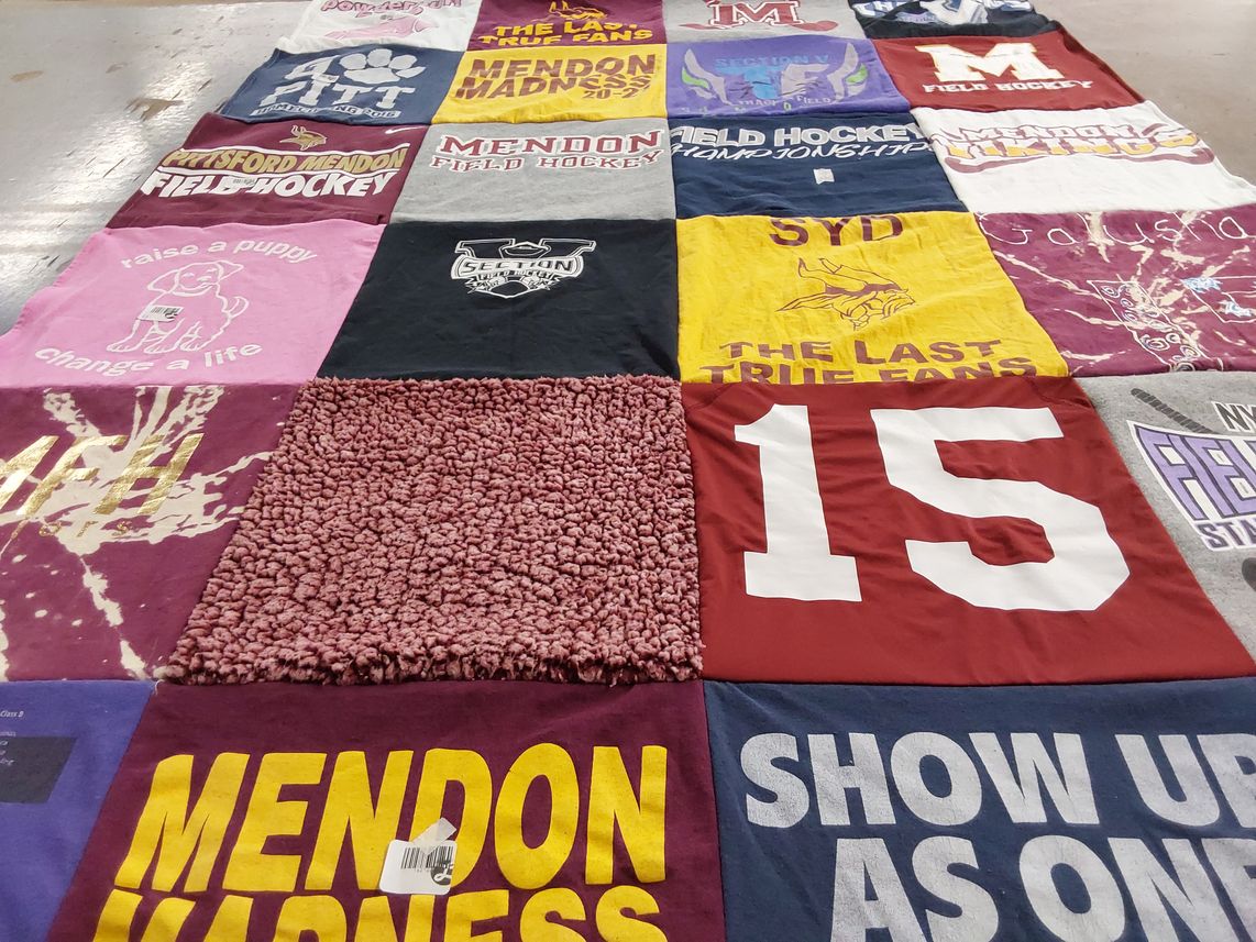 T-shirt quilt featuring mendon field hockey by sydney from OH