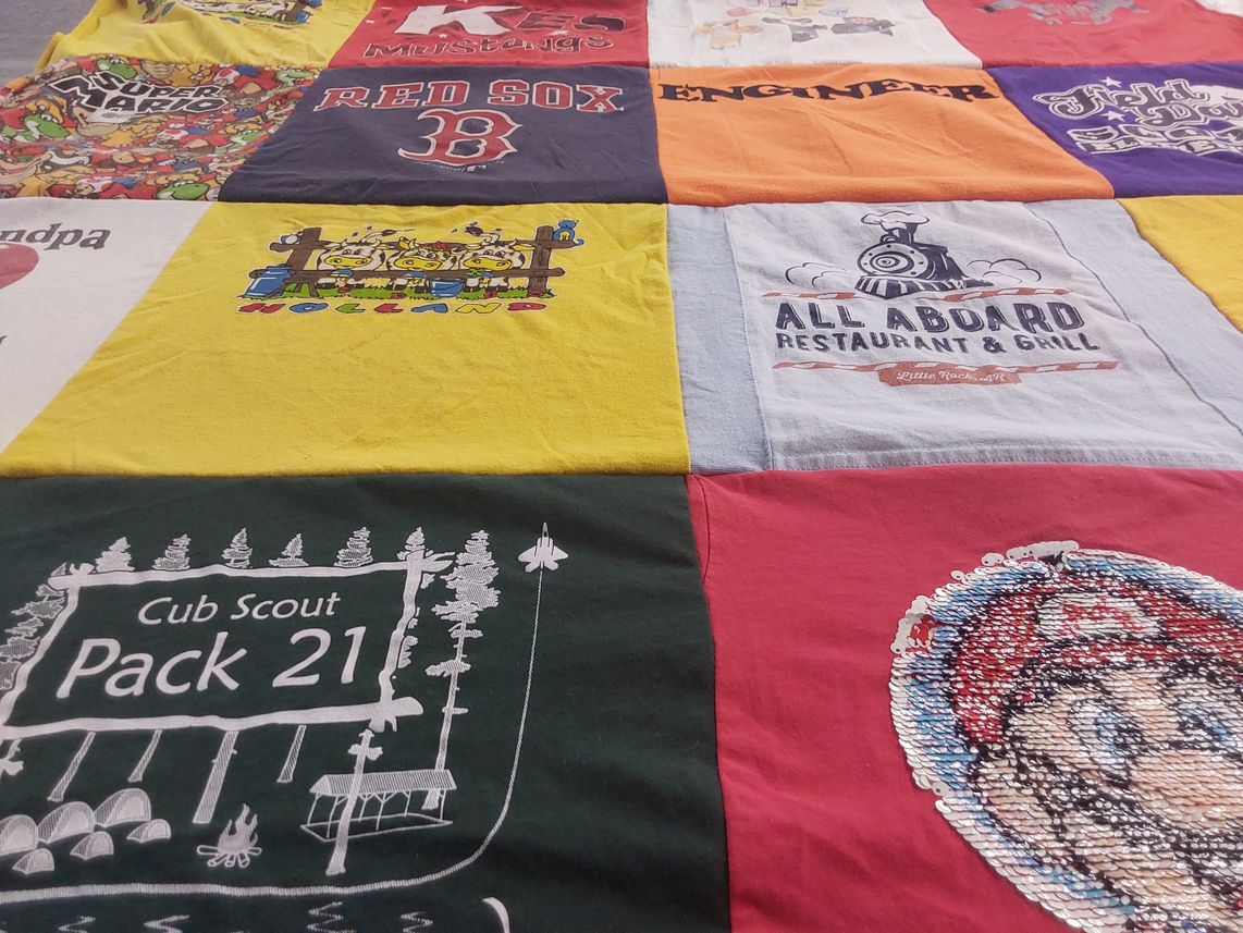 T-shirt quilt featuring boston red sox by Jessica from IL