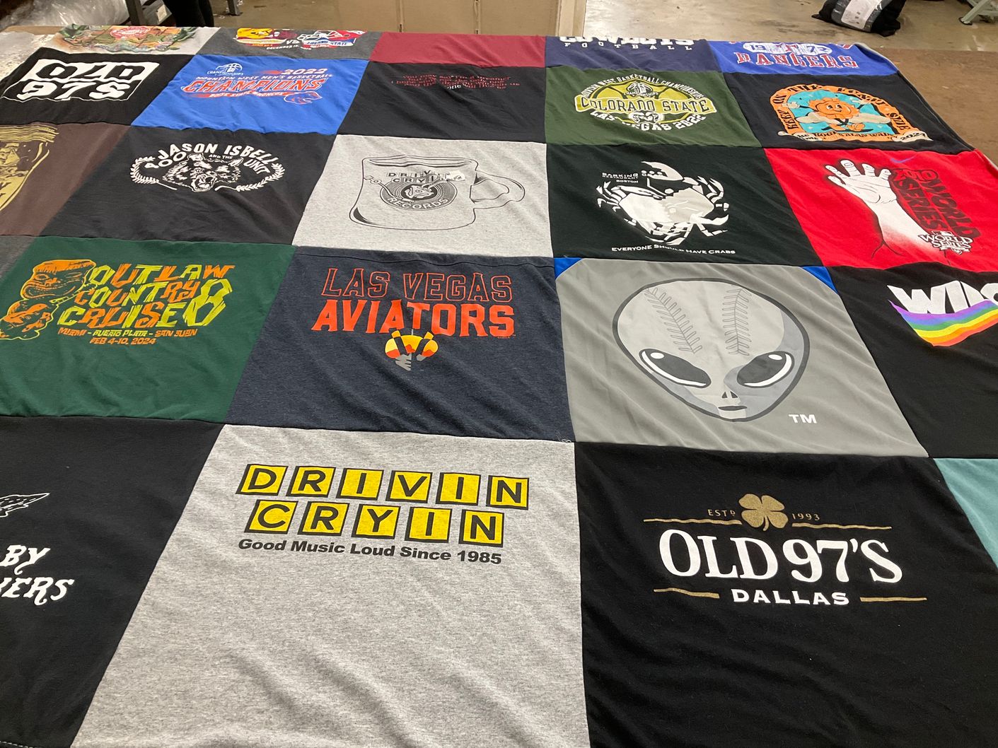 T-shirt quilt featuring las vegas aviators by Terri from TX