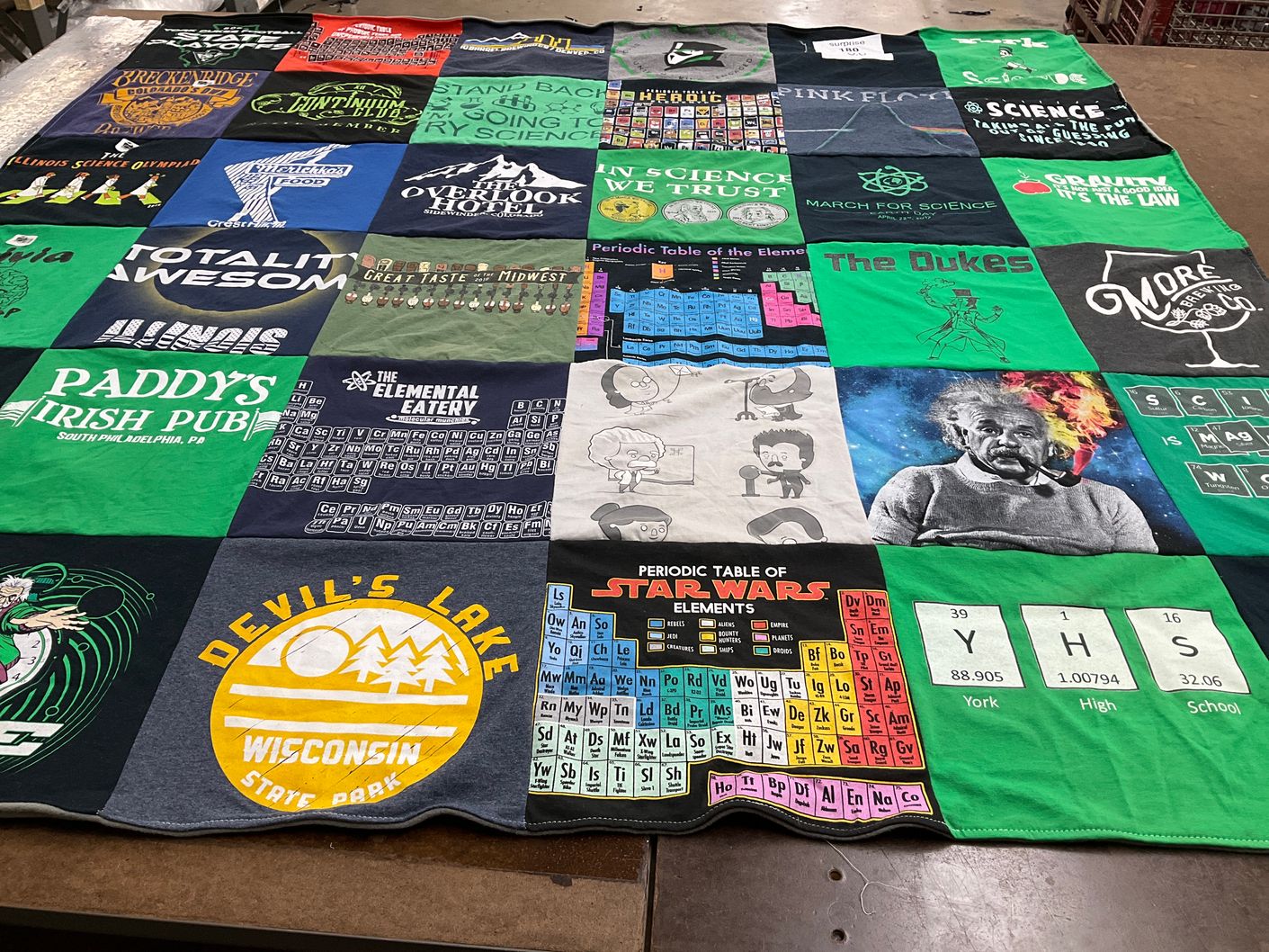 T-shirt quilt from york high school by Jennifer from IL