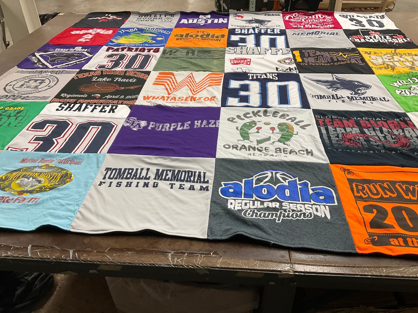 T-shirt quilt featuring titans by Jennifer from TX
