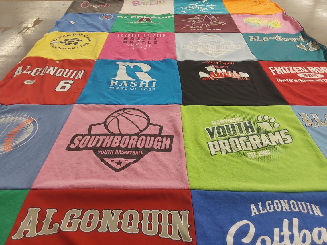 T-shirt quilt featuring southborough youth basketball by Julie from MA