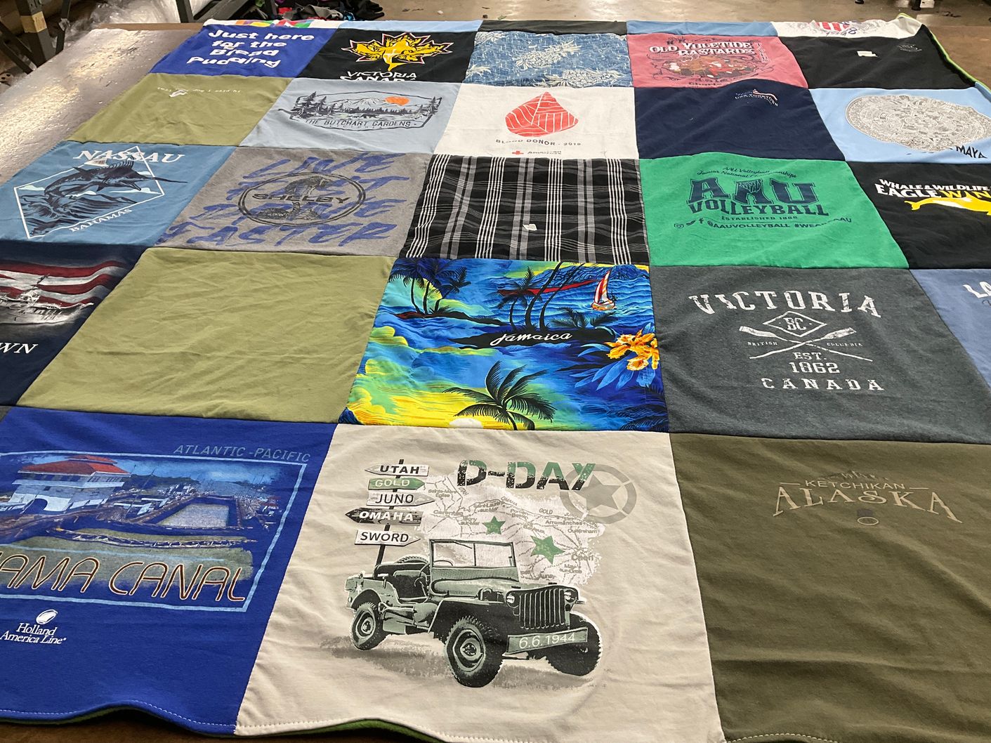 T-shirt quilt featuring volleyball by Lisa from IL