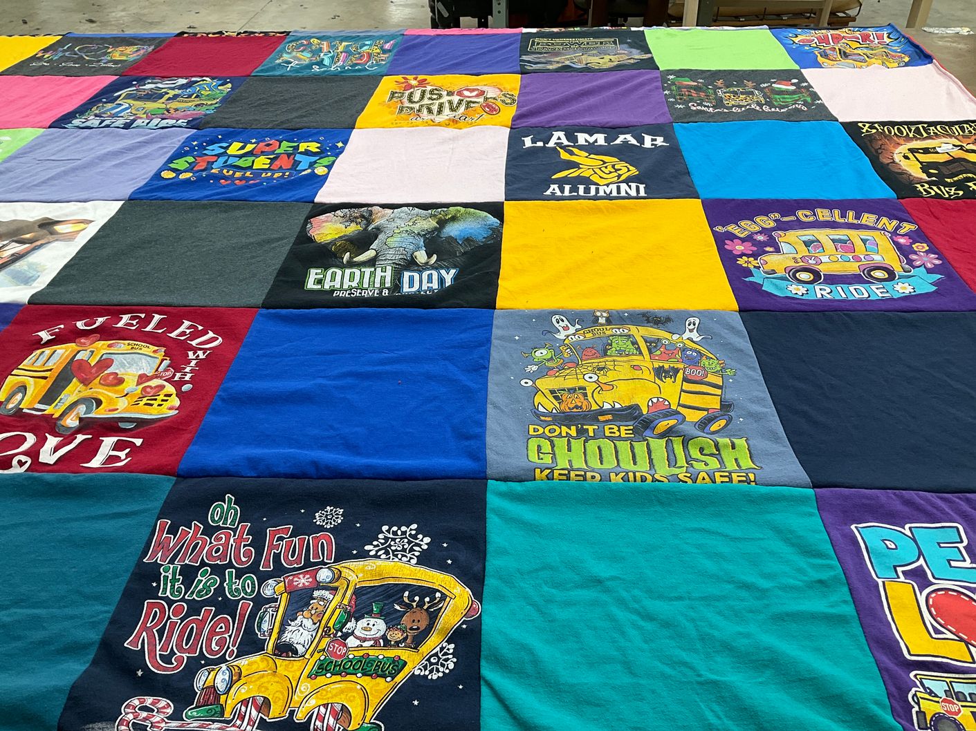 T-shirt quilt from lamar university by ChaCha from TX
