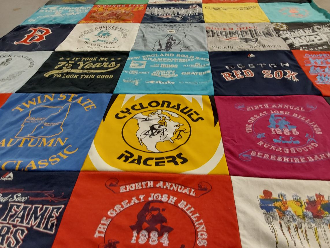 T-shirt quilt featuring boston red sox by Maureen from MA
