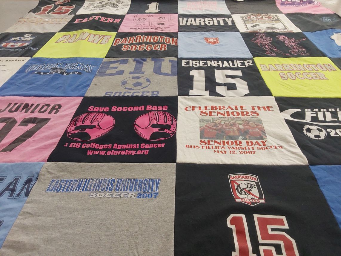 T-shirt quilt featuring barrington fillies by Caitlyn from IL