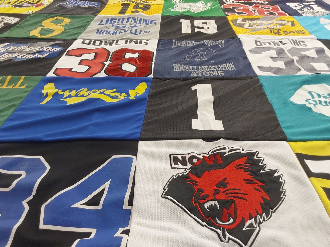 T-shirt quilt featuring novi hockey team by Rolana from MI