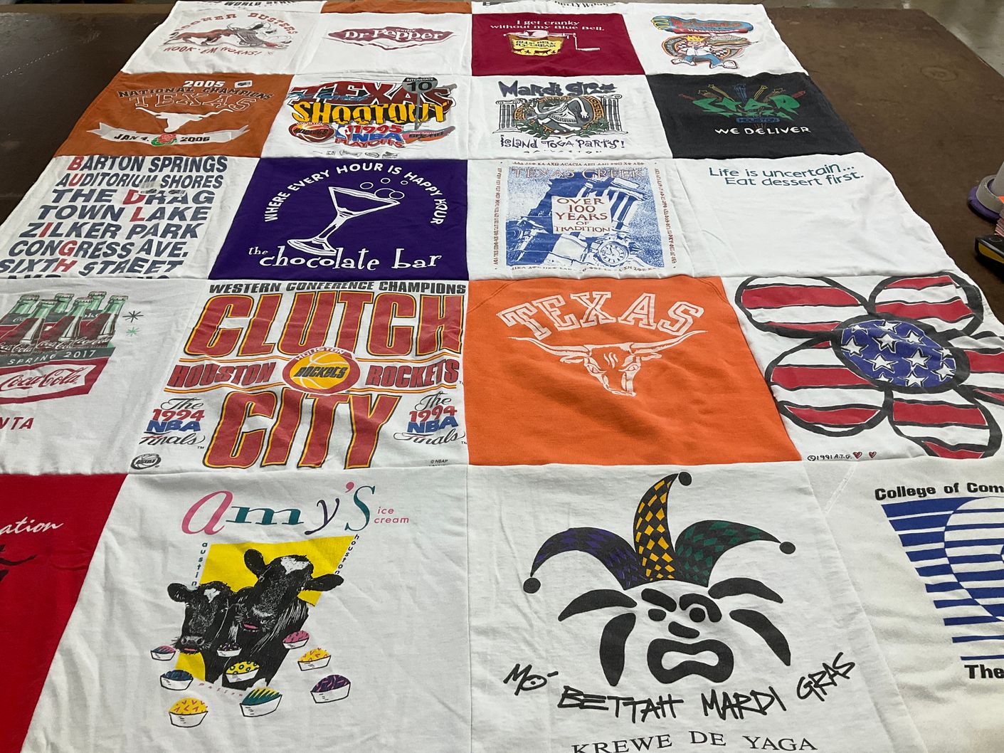 T-shirt quilt featuring houston rockets by Diane from TN