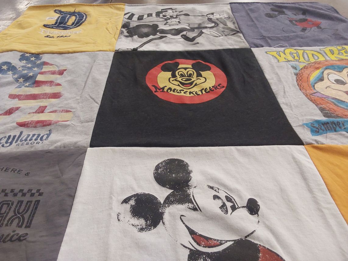 T-shirt quilt with disney, animation themes by ana from WA