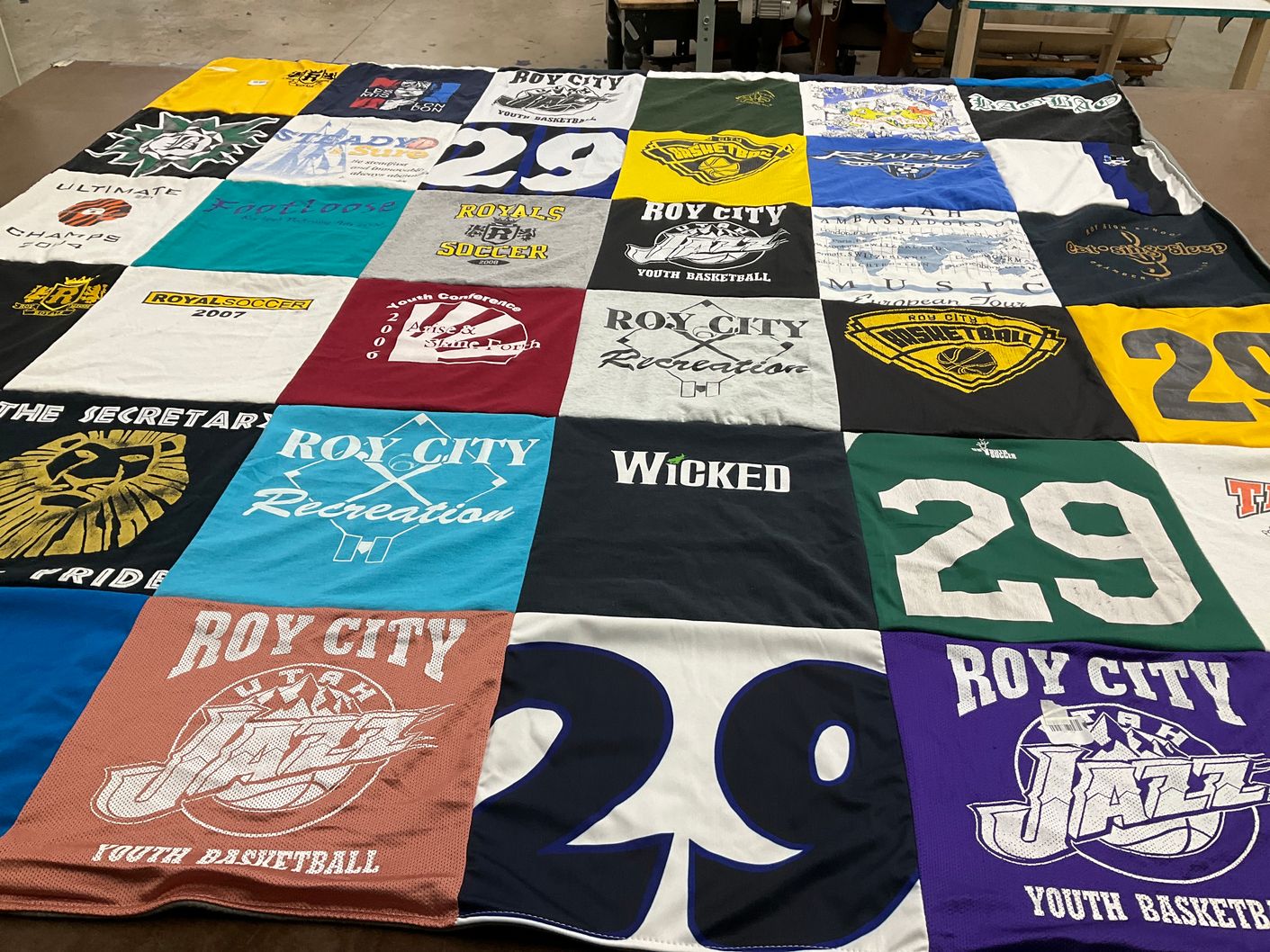 T-shirt quilt featuring roy city youth basketball by Roger from UT