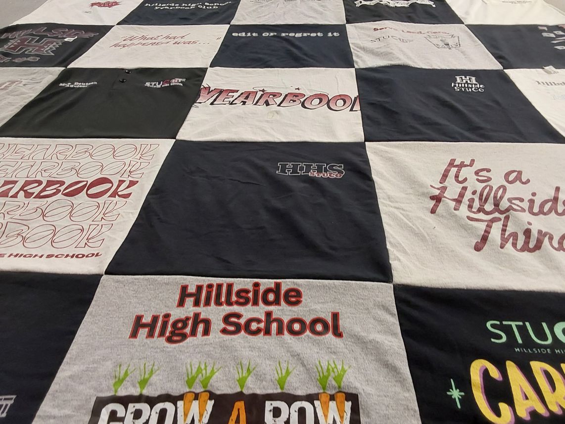 T-shirt quilt from hillside high school by Noreen from NJ