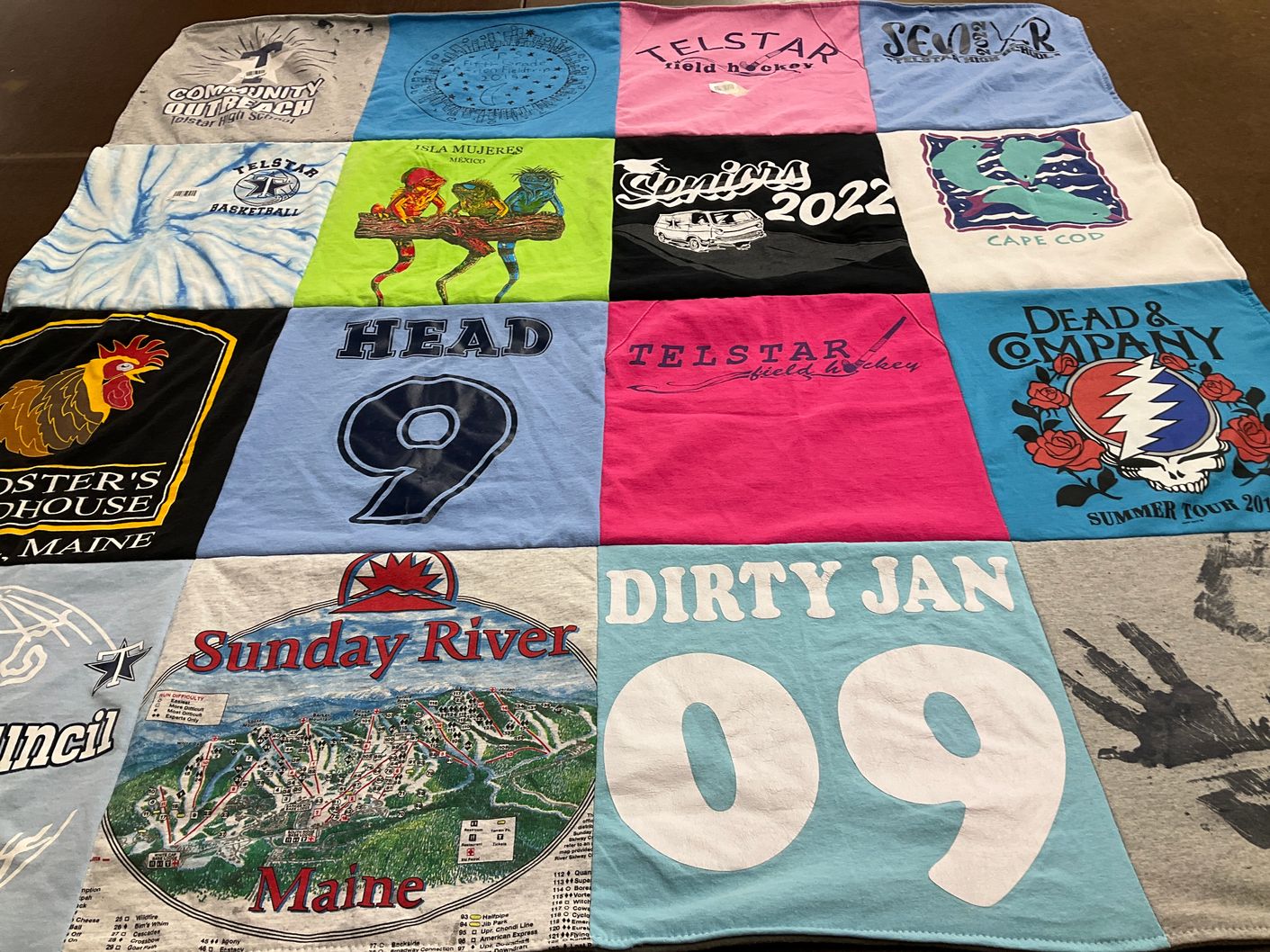 T-shirt quilt featuring telstar field hockey by Julia from ME