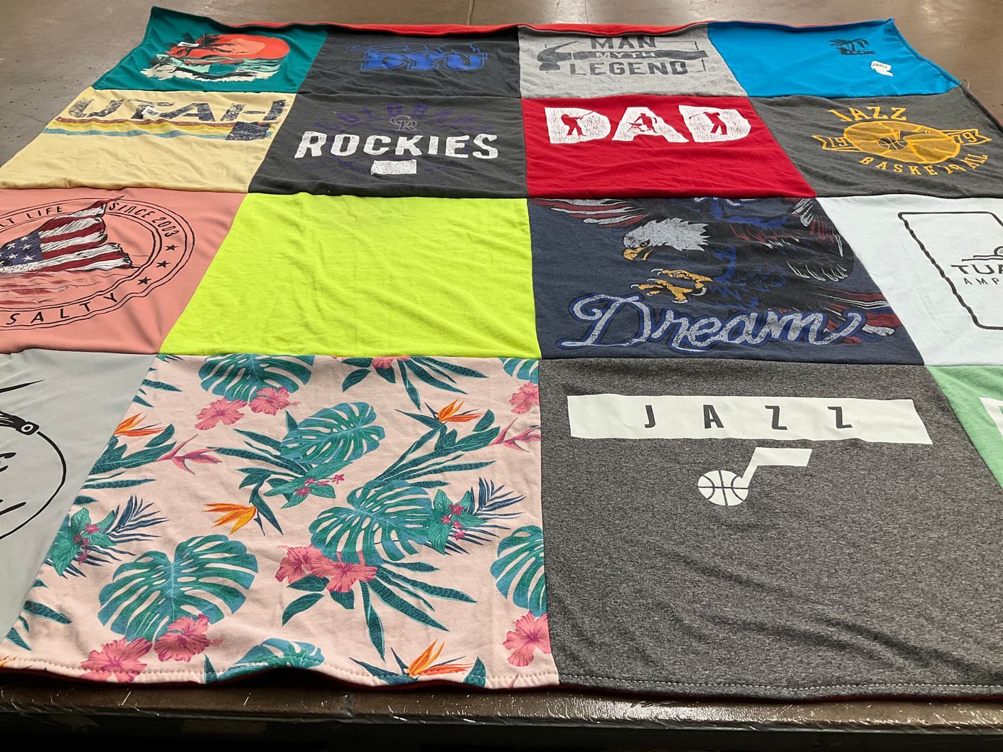 T-shirt quilt featuring utah jazz by Conner from UT