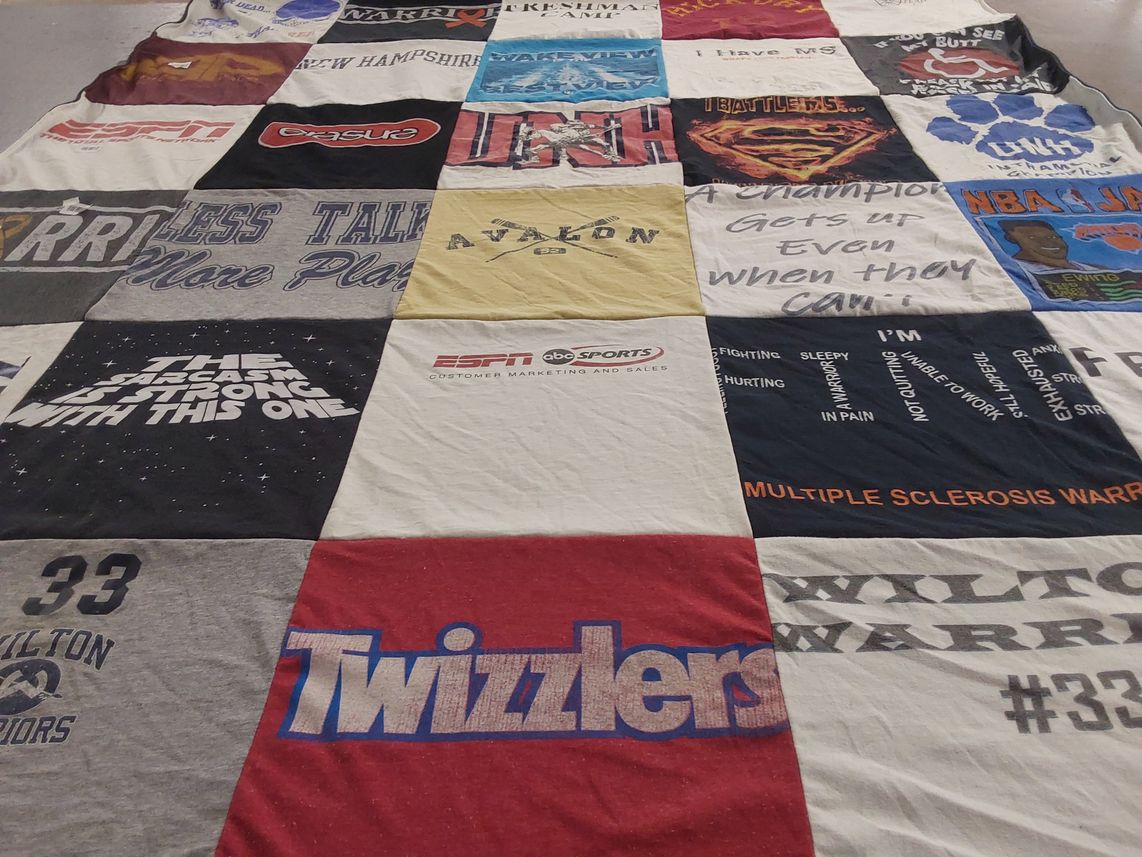 T-shirt quilt from wilton warriors by Kevin from CT