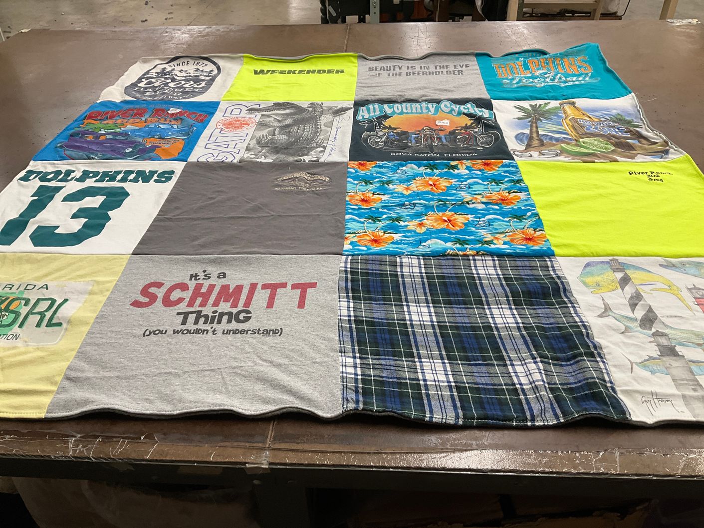 T-shirt quilt featuring >miami dolphins football team by Linda from FL