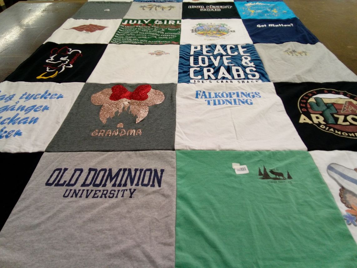 T-shirt quilt from old dominion university by Gail from AZ