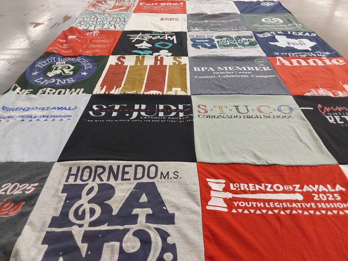 T-shirt quilt from ready high school, coronado high school by nora from TX