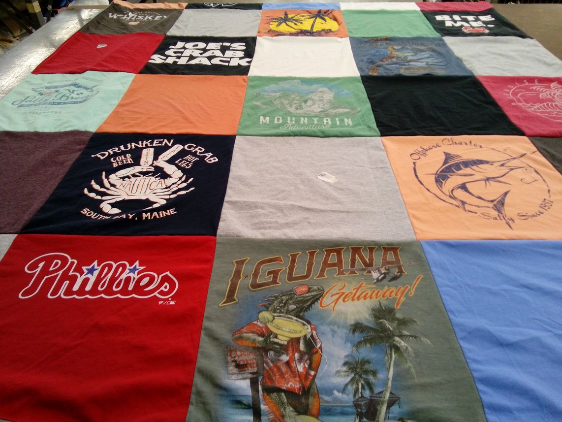 T-shirt quilt featuring philadelphia phillies by Jennifer from PA