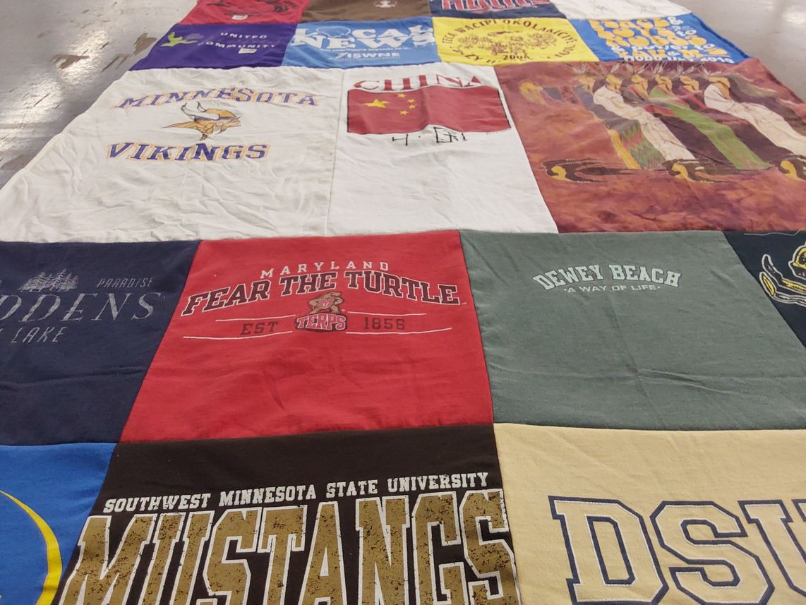 T-shirt quilt featuring minnesota vikings by MaryJo from SD