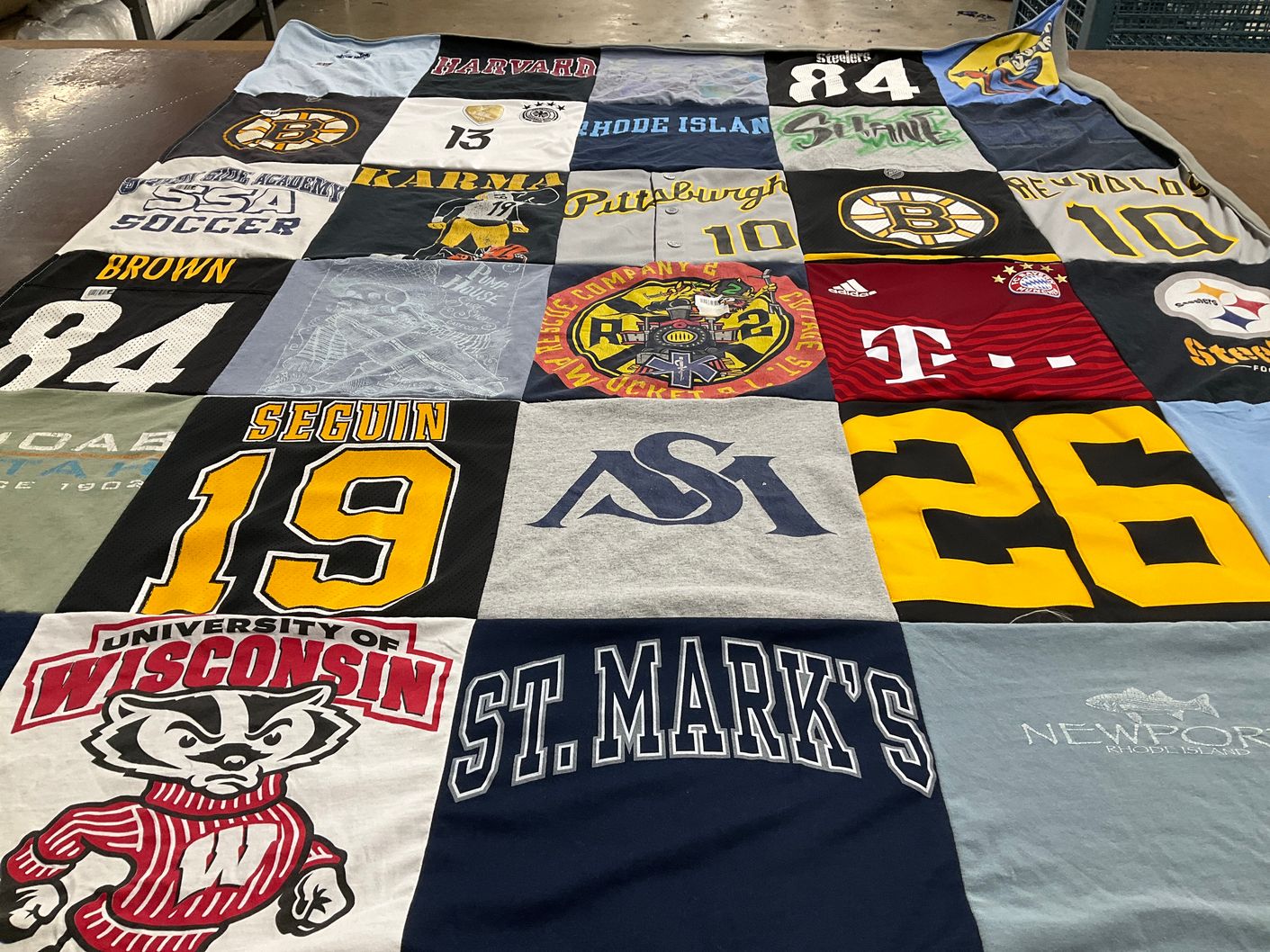 T-shirt quilt featuring boston bruins by Roxana from MA