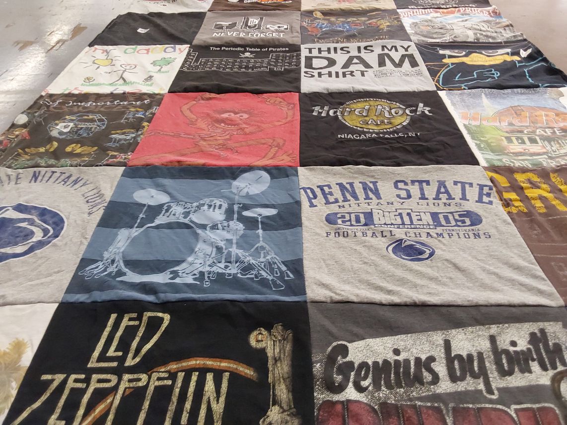 T-shirt quilt from penn state university by Cynthia from PA