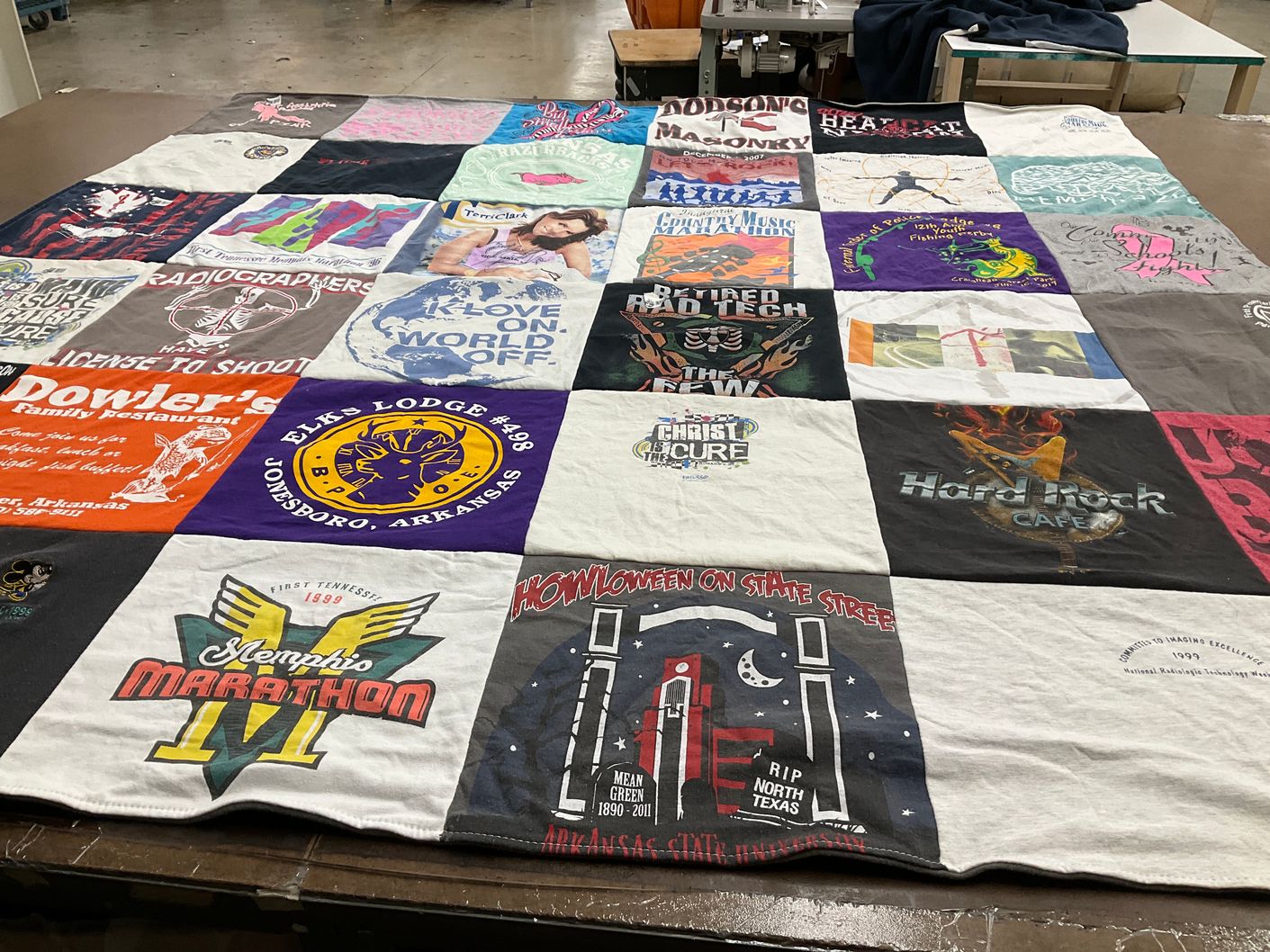 T-shirt quilt from arkansas state university by Melissa from AR