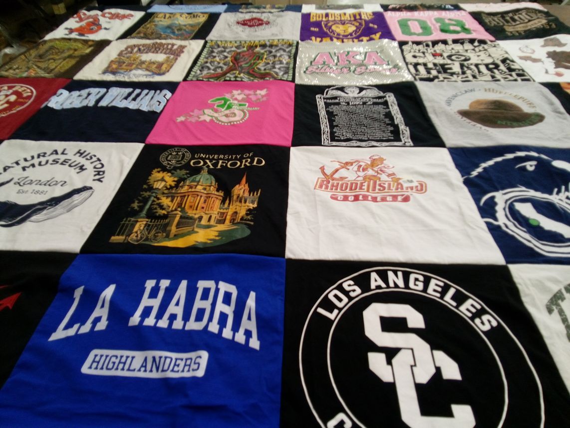 T-shirt quilt featuring los angeles chargers by Leslie from RI