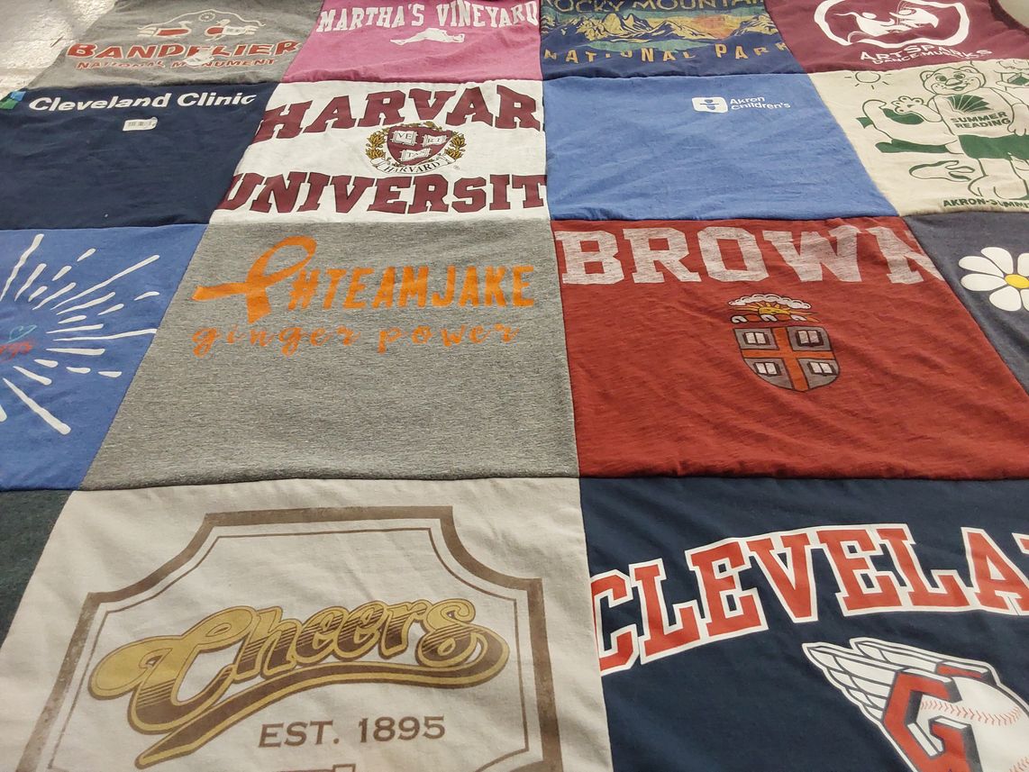 T-shirt quilt featuring cleveland baseball by Ellen from OH