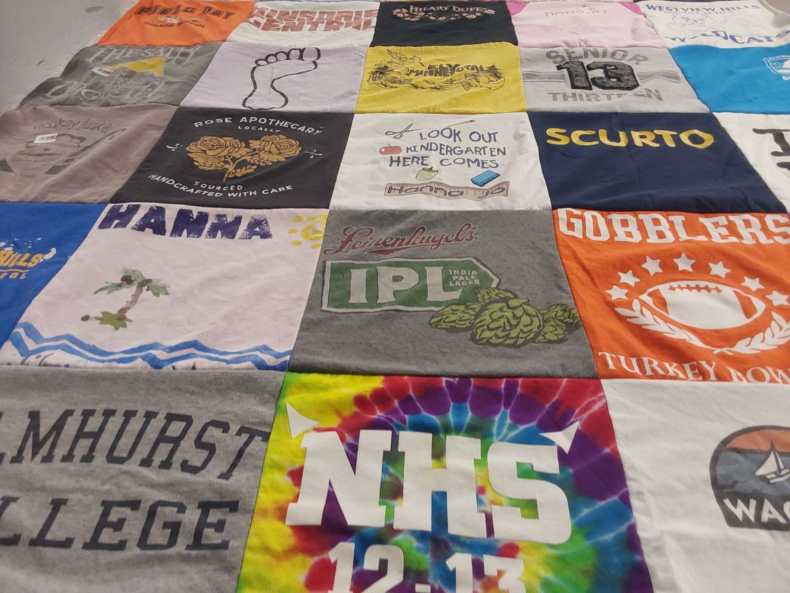 T-shirt quilt featuring gobblers by Laura from IL