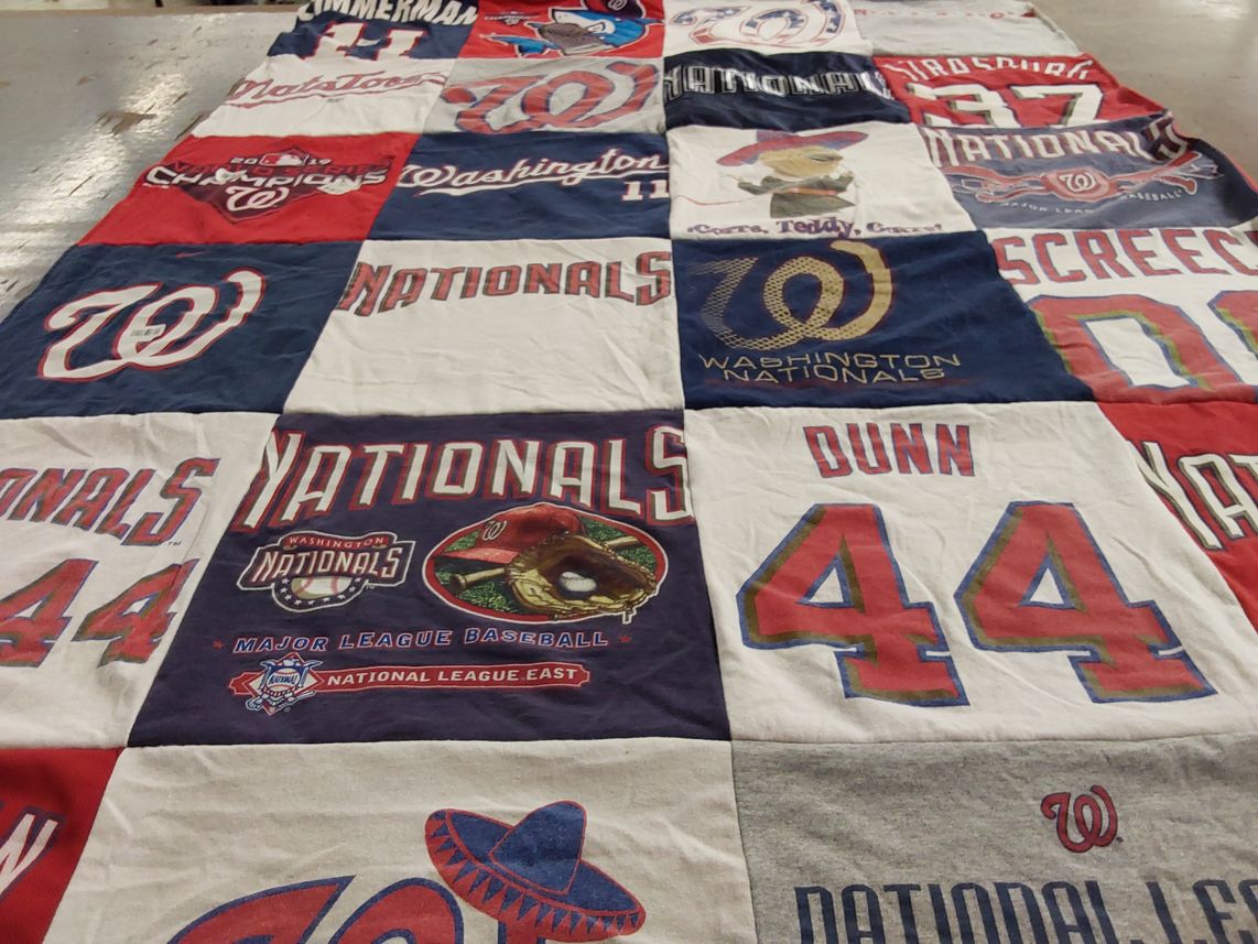T-shirt quilt featuring washington nationals by Bruce from VA
