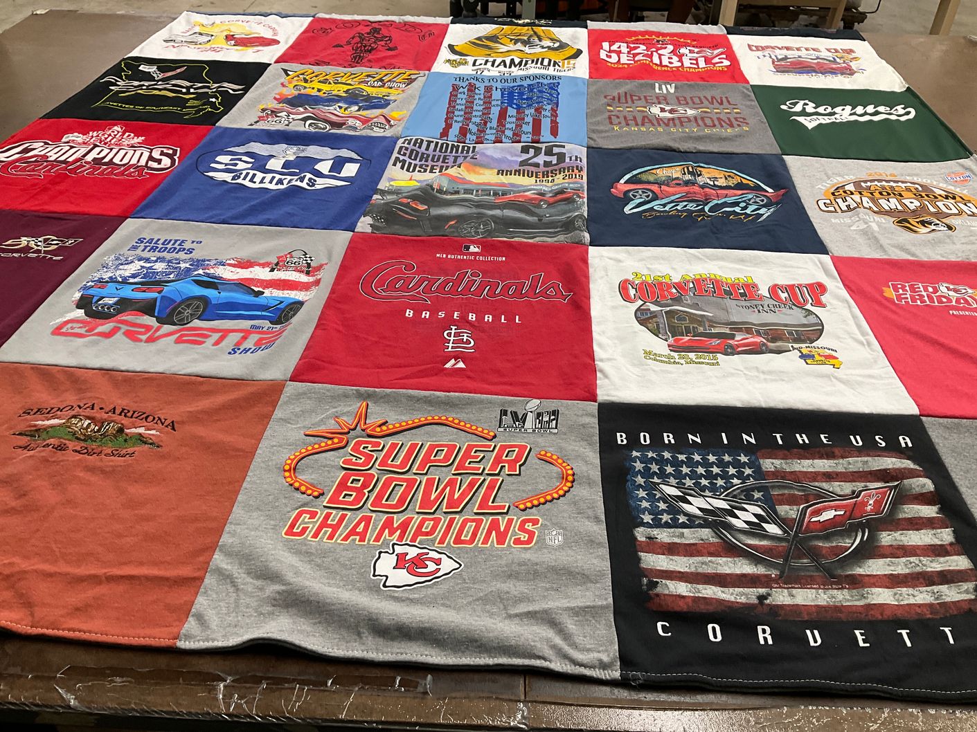 T-shirt quilt featuring kansas city chiefs by Craig from MO